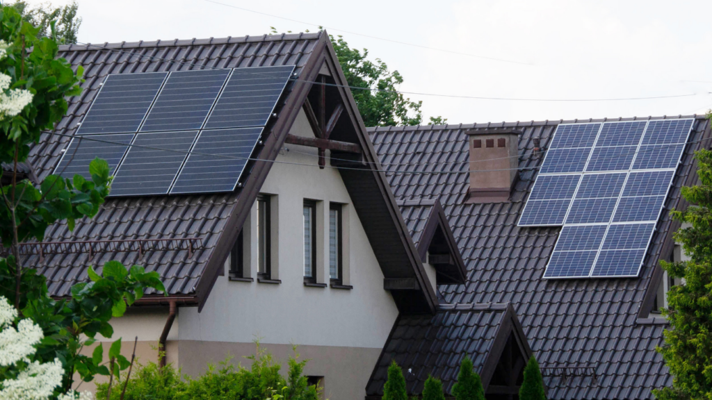 Solar panel in the roof
